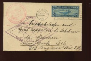 C15 Graf Zeppelin Used Stamp on Nice Round Trip Flight Cover (C15-Cover 15)