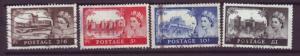 J13833 JLstamps 1955 great britain set used #309-12 queen wmk 308