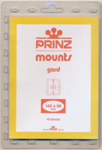 Prinz Scott Stamp Mount 140/90 mm - BLACK - Pack of 10 (140x90  140 mm) PRECUT