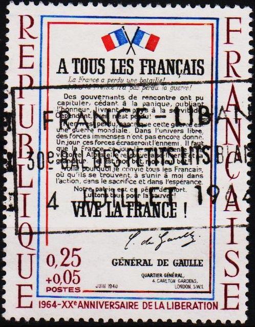 France.1964 25c+5c S.G.1658 Fine Used