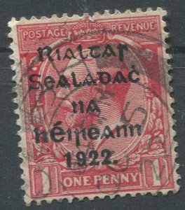 Ireland Sc#20 Used, 1p scar, Provisional Government of Ireland, 1922 (1922)