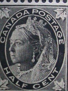 CANADA-1897 SC#66- 124 YEARS OLD-QUEEN VICTORIA 1/2 CENTS MH-BLOCK VERY FINE-