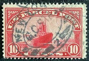 US #Q6 Used Single Steamship & Mail Tender NY GCS Cancel SCV $3.00 L26