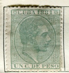 SPANISH CARIBBEAN;  1881 early classic Alfonso issue used 1c. value