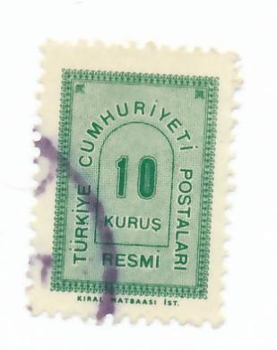 Turkey 1963 Scott o86 used - 10k, Numeral