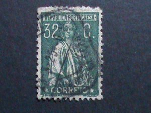 ​PORTUGAL 1924 SC#289 CERES- 99 YEARS OLD STAMPS USED VF FANCY CANCEL