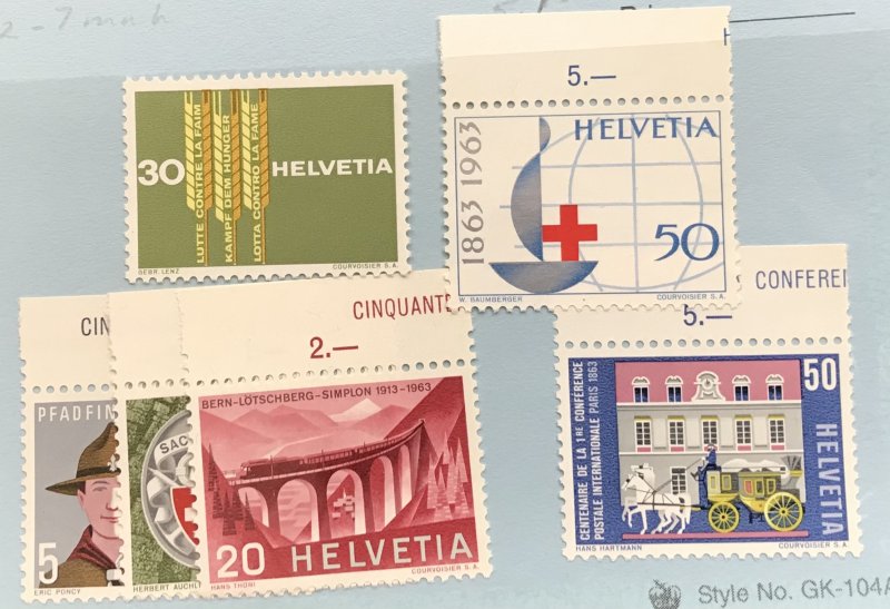 Switzerland 422-7 MNH set SCV $5.10 Priced to Sell!