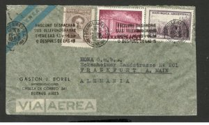 ARGENTINA TO GERMANY -NICE AIRMAIL LETTER-FAMOUS-FAMOUS-ARCHITECTURE-1955.