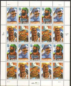 US #3083-86 Mint Sheet Folk Heros 