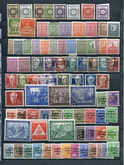 Germany Soviet Occupation lot    Mint and Used F-VF -  Lakeshore Philatelics