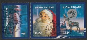 2010 Finland - Sc 1363-1364 - used VF -  1 pr &1 single - Christmas