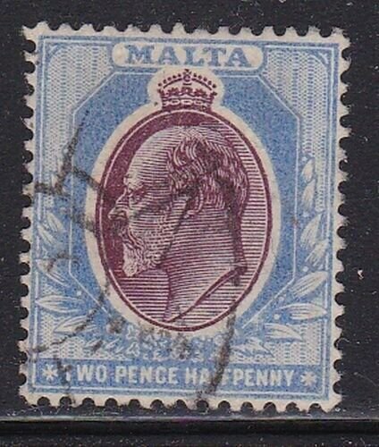 Album Treasures Malta Scott # 24 2 1/2p Edward VII Very Fine Used CDS