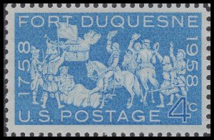 US 1123 Fort Duquesne 4c single MNH 1958