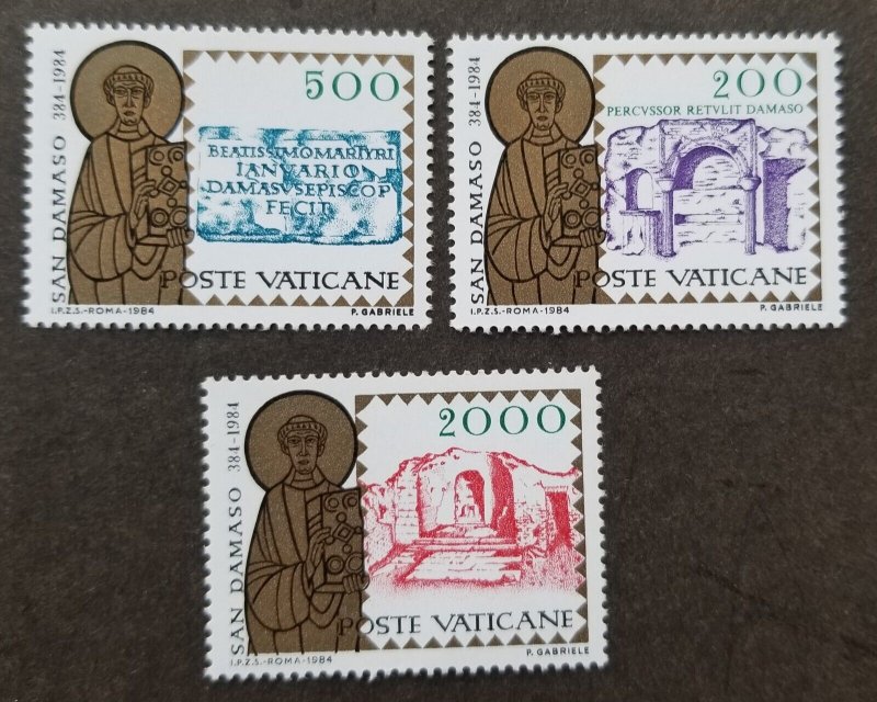 *FREE SHIP Vatican Pope Damasus I 1984 Religious (stamp) MNH