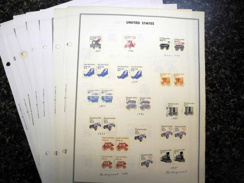 1981-95 New & Used Transportation Definitives Hinged to Pages  (ESP#C0114)