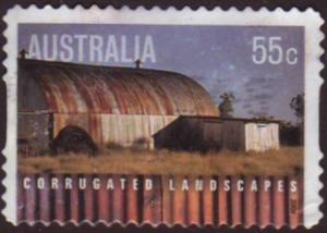 Australia 2009 Sc3143, SG#3264 55c Corrugated Shearing Shed  USED.