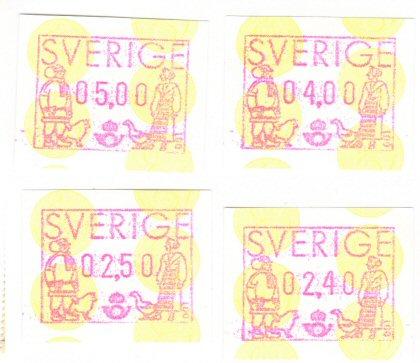 Sweden batch of postage labels