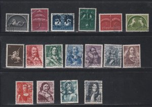 Netherlands # 245-261, Portraits & Others,, Used, 1/3 Cat.