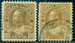 CANADA SCOTT # 118, USED, VERY FINE, 2 STAMPS, GREAT PRICE!