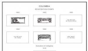 COLOMBIA STAMP ALBUM PAGES 1859-2011 (353 PDF digital pages)