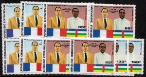 Central Africa #769-70A MNH Set - Visit of President Mitterand - Wholesale X 5