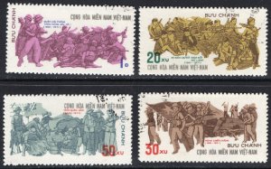 Thematic stamps VIETNAM NLF35/8 LIBERATION ARMY 4v used