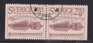 Sweden   #1533  cancelled 1985  Europa 2.70k  key harp  pair