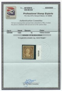 #585 VF OG NH PSE Graded 80 with Cert SMQ $30.  (GP2 10/3/19)