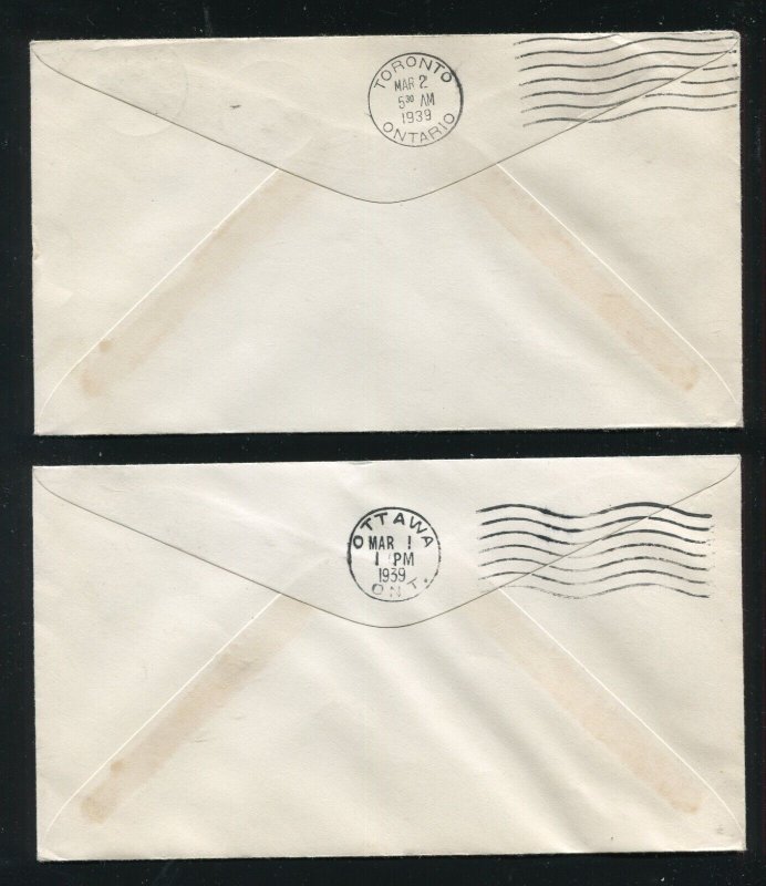 Canada Toronto - Ottawa First Flight Covers 1939