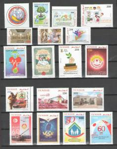 TUNISIA: LOT TU01 /**GOOD LOT OF MODERN ISSUES**/  Complete Sets / MNH-2 images