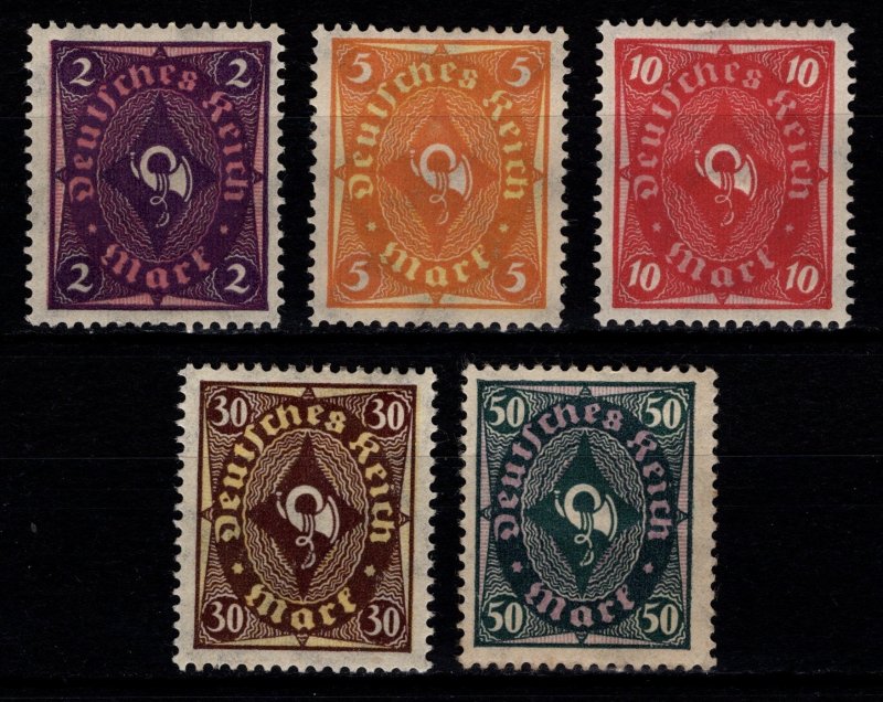 Germany 1921 Posthorn (dual color), Part Set [Unused]