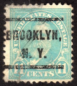 1922, US 11c, Hayes, Used, Brooklyn precancel, Sc 563