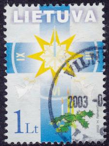 Lithuania - 2002 - Scott #731 - used - Christmas