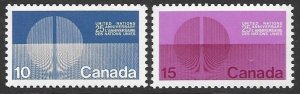 Canada  513-14  & 513-14p  1970  set 2  VF NH