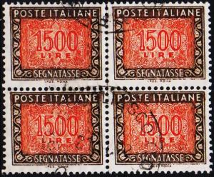 Italy. 1947 1500L(Block of 4) S.G.D938 Fine Used