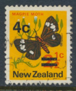 New Zealand SG 957c,  Used   SC# 480  Opt  Moth 1971/72  see scan
