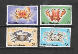 GILBERT & ELLICE ISLANDS #237-40  CRABS  MNH