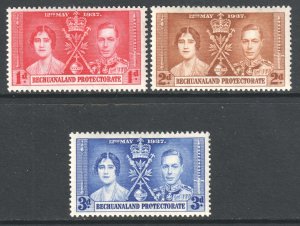 Bechuanaland Scott 121/123 - SG115/117, 1937 Coronation Set MH*