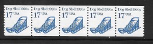 #2135 MNH Strip of 5