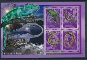 [35344] Palau 2012 Reptiles Lizards Skink Gecko MNH Sheet