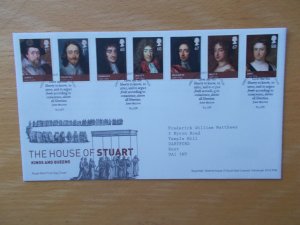 2010 The House of Stuart Set of 7 on First Day Cover with Royal Oak, Filey S/H/S