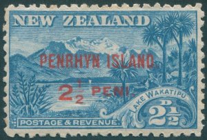 Penrhyn Island 1902 2½d blue SG1 unused