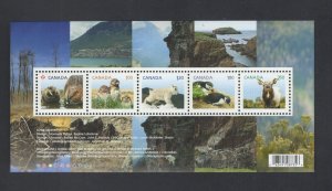 Canada #2709  (2014 Baby Wildlife sheet of 5)  VFMNH CV $15.00