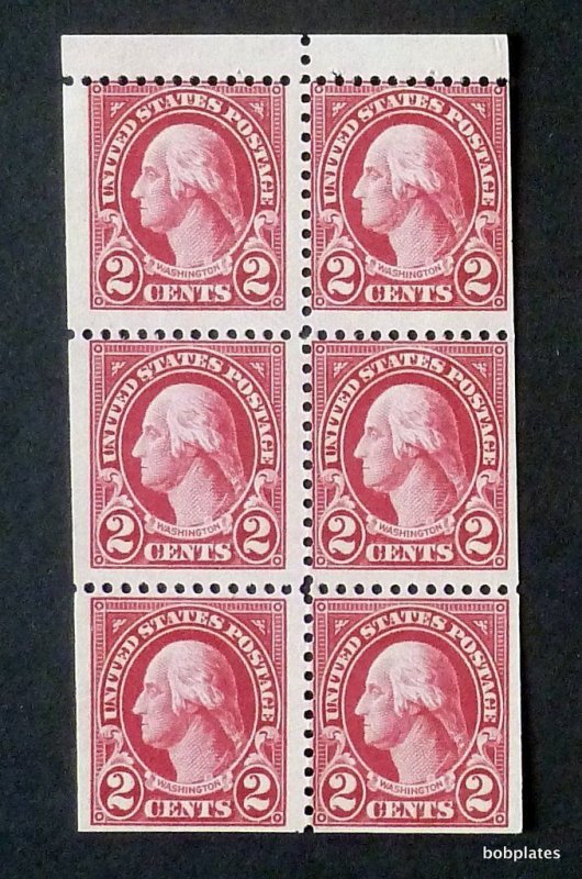 BOBPLATES US #634d Washington Booklet Pane of 6 F-VF MNH SCV=$2.5 *