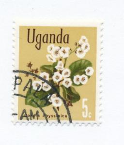 Uganda 1969 Scott 115 CTO - 5c, Flowers