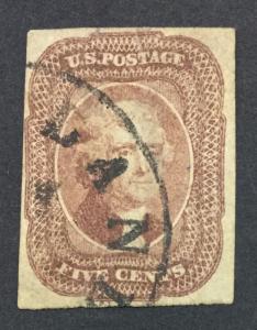 US #12 IMPERF USED $750 LOT #5346