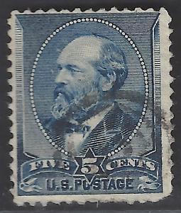 USA #216 Used  Garfield 1888 Scott CV $18.00.
