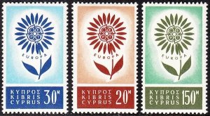 CYPRUS # 244-6 CPL MNH EUROPA 1964