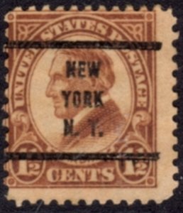 US Stamp #633x63 - Warren G. Harding Regular Issue 1923 Precancel
