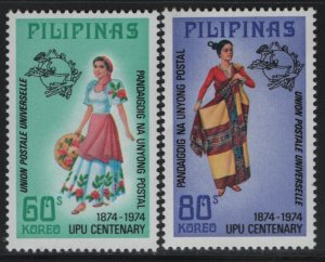 PHILLIPINES, 1227-1228, (2) SET, MNH,  1974, Philipino Costumes